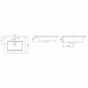 Раковина 1AX170WBXX000 раковина QUADRO 60 (белый)