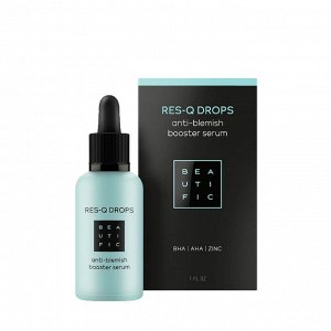 Сыворотка-бустер для лица Beautific ResQ Drops, с BHA и цинком, 30 мл