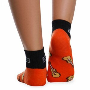 Носки хлопковые с ярким принтом " Super socks B126-3 " оранжевые р:37-41