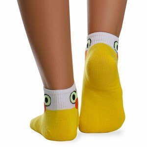 Носки хлопковые люминесцентные " Super socks Свет 70 " принт1 жёлтые р:35-41