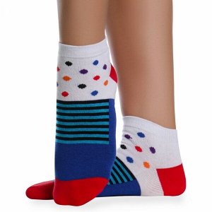 Носки хлопковые &quot; Super socks LTB-100 &quot; синие в горошек р:37-41