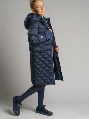 Пальто текстильное для девочек темно-синий Play today