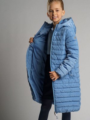 Пальто текстильное для девочек синий