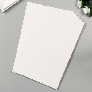 Фоамиран "Неоновый блеск - белый" 2 мм формат А4 (набор 5 листов)