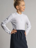 Фуфайка трикотажная для девочек (футболка с длинным рукавом) белый