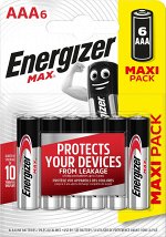 Батарейка ENERGIZER MAX ААА E92  BP6 Maxipack в уп. 6 шт