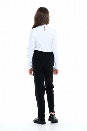 Черные школьные брюки для девочки, модель 0409