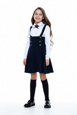 Синий школьный сарафан Mooriposh, модель 0222