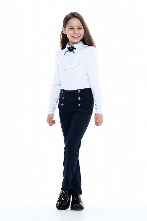 Белая школьная блуза, модель 06110