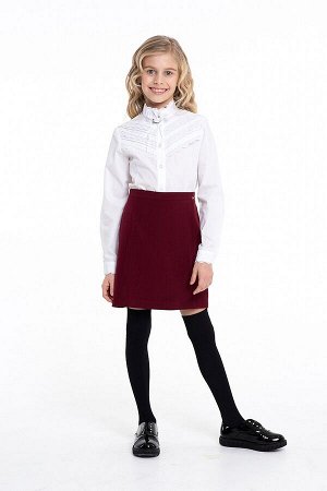 Бордовая школьная юбка, модель 0326