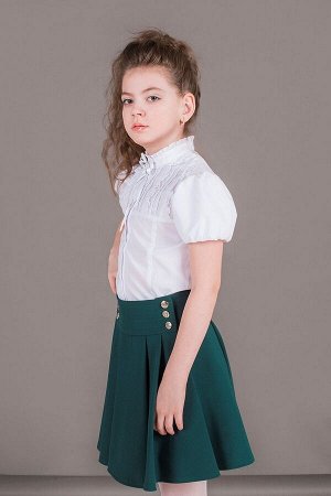 Зеленая школьная юбка, модель 0324
