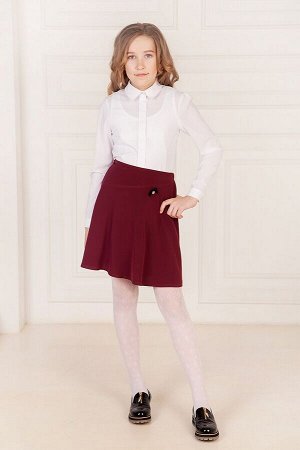 Бордовая школьная юбка, модель 0331