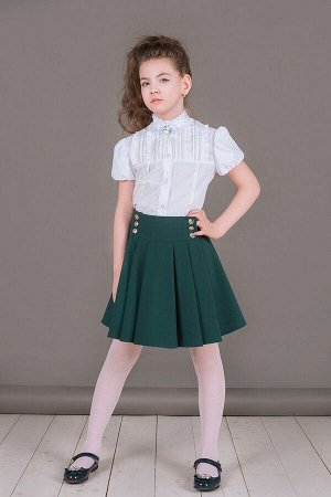 Зеленая школьная юбка, модель 0324