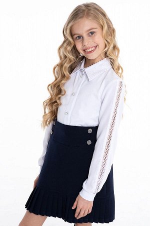 Белая школьная блуза, модель 06116