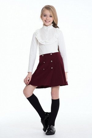 Молочная школьная блуза, модель 0637/1