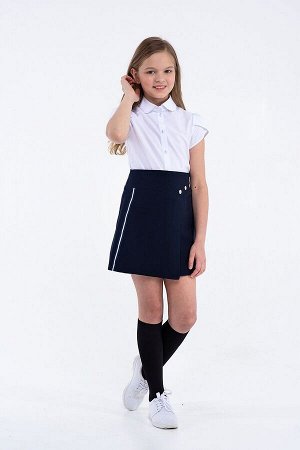 Синяя школьная юбка, модель 0336