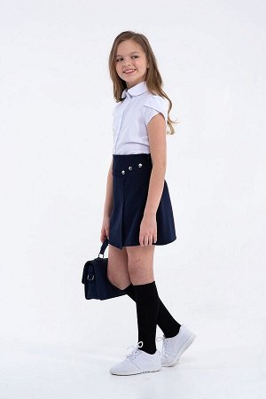Синяя школьная юбка, модель 0336