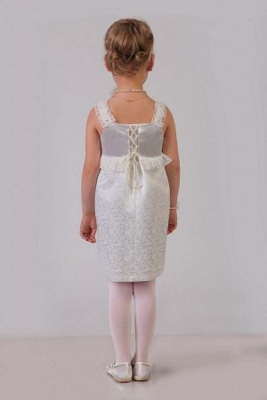 Нарядное молочное платье для девочки, модель 0107