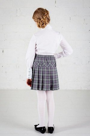 Серая школьная юбка, модель 0301