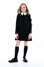 Чёрное школьное платье Mooriposh, модель 0149