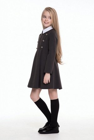 Серое школьное платье, модель 0149