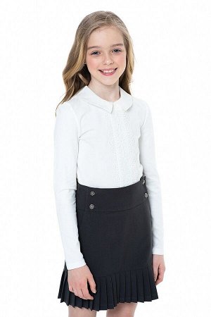 Молочная школьная блуза, модель 0665