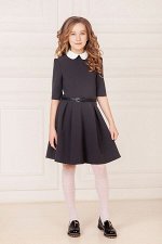 Серое школьное платье, модель 0145