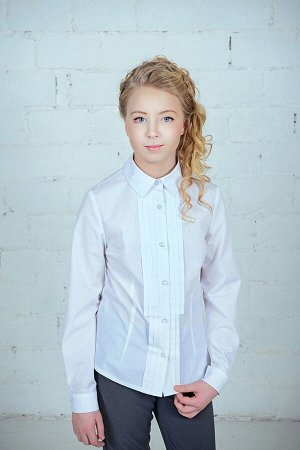Белая школьная блуза, модель 0681
