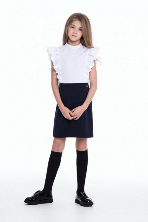 Белая школьная блуза, модель 0656