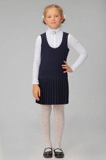 Синий школьный сарафан, модель 0202
