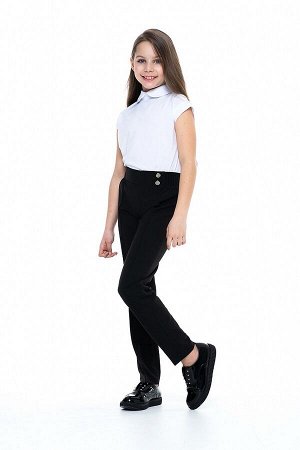 Черные школьные брюки для девочки, модель 0411