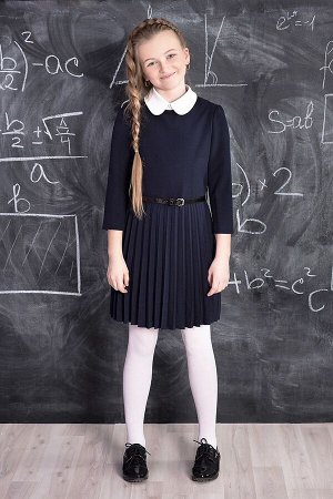 Синее школьное платье, модель 0146