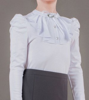 Белая школьная блуза, модель 0698