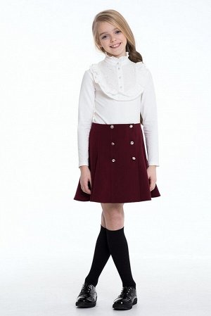 Бордовая школьная юбка, модель 0329