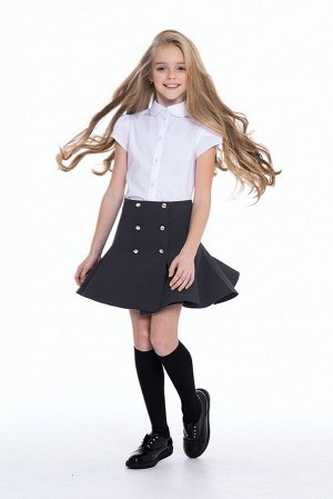 Серая школьная юбка, модель 0329