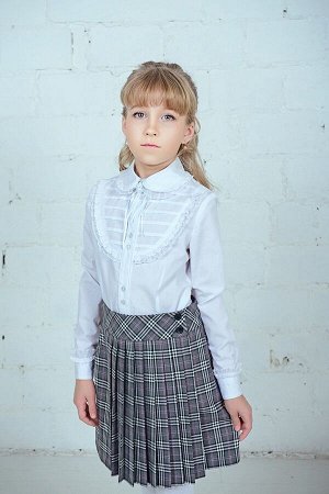 Серая школьная юбка, модель 0308