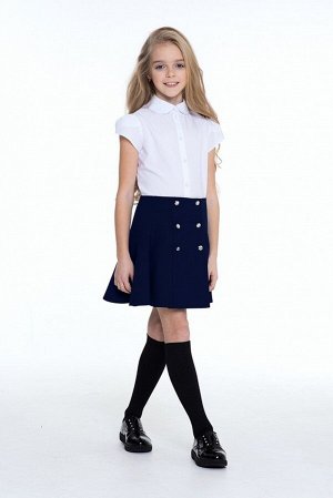 Синяя школьная юбка, модель 0329