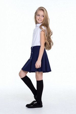 Синяя школьная юбка, модель 0329