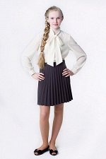 Серая школьная юбка, модель 0317