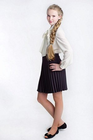 Серая школьная юбка, модель 0317