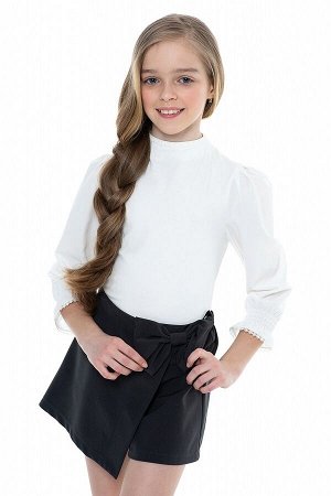 Молочная школьная блуза, модель 06106