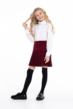 Бордовая школьная юбка, модель 0303