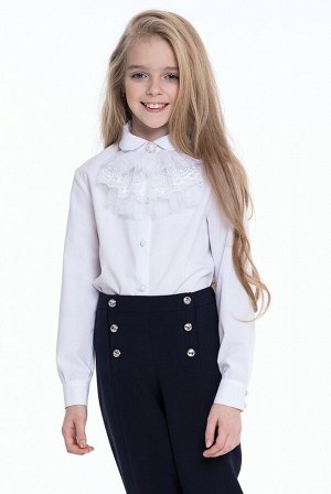 Белая школьная блуза, модель 0662