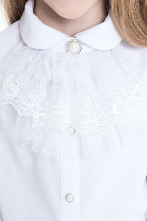 Белая школьная блуза, модель 0662
