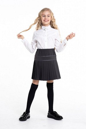 Серая школьная юбка, модель 0303