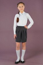 Серая школьная юбка, модель 0309