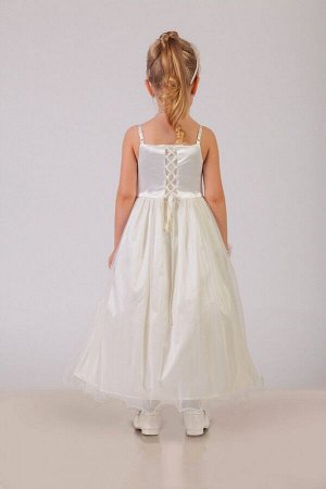 Нарядное молочное платье для девочки, модель 0106