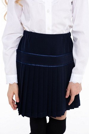 Синяя школьная юбка, модель 0303