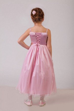 Нарядное розовое платье для девочки, модель 0106