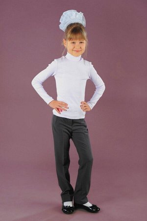 Серые школьные брюки для девочки, модель 0401